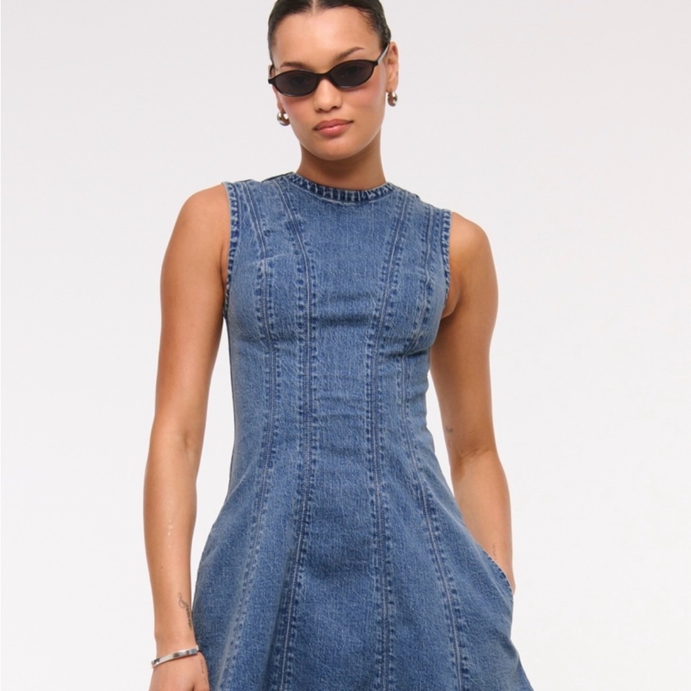 Abercrombie & Fitch Blue Denim Mini Dress